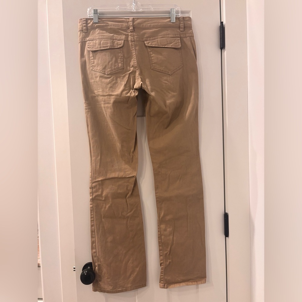 UNIONBAY Women’s Boot Cut Flat Front Khaki Pants Flap Pockets